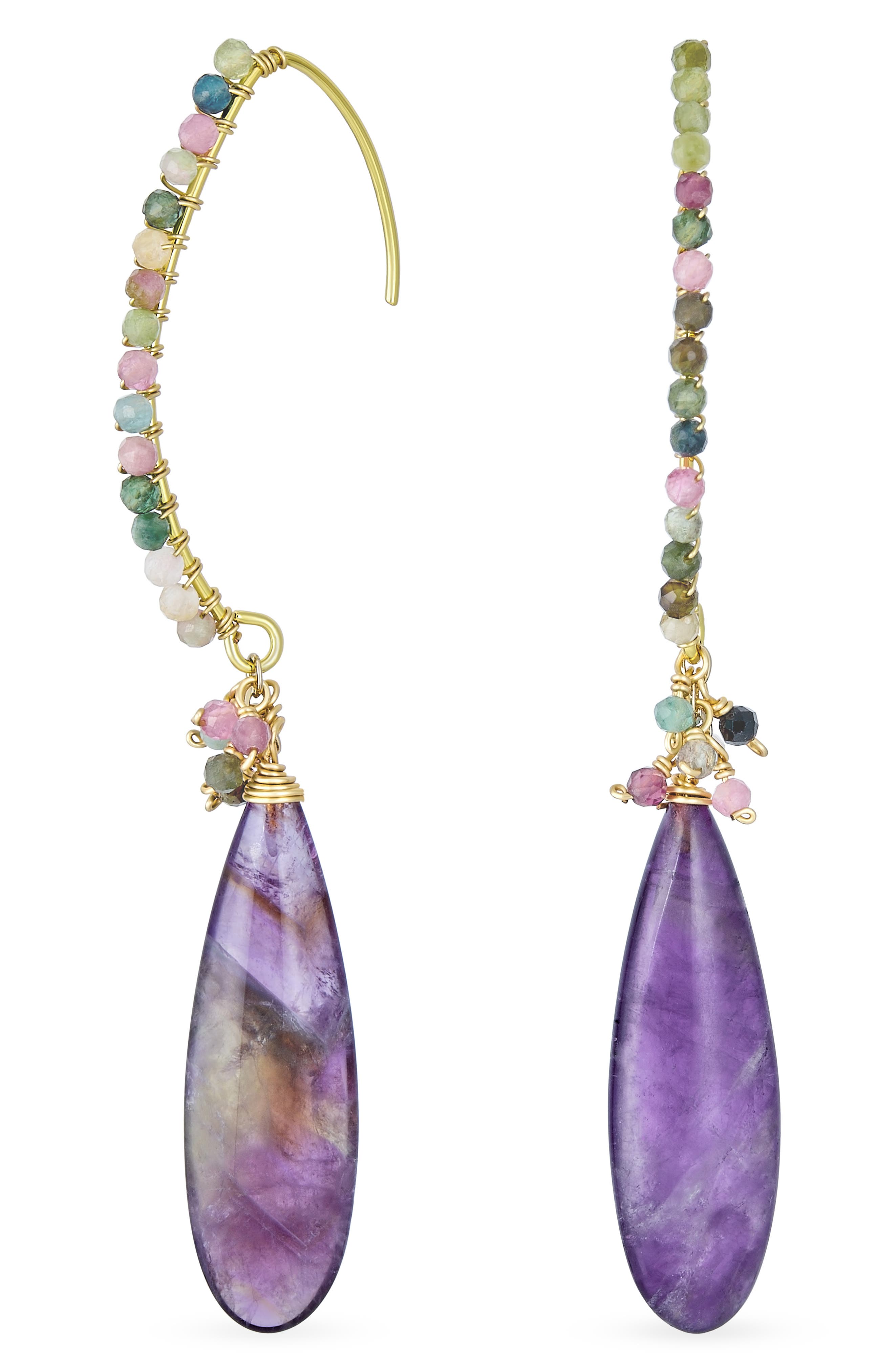 BLING JEWELRY Cluster Teardrop Earrings