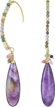 BLING JEWELRY Cluster Teardrop Earrings