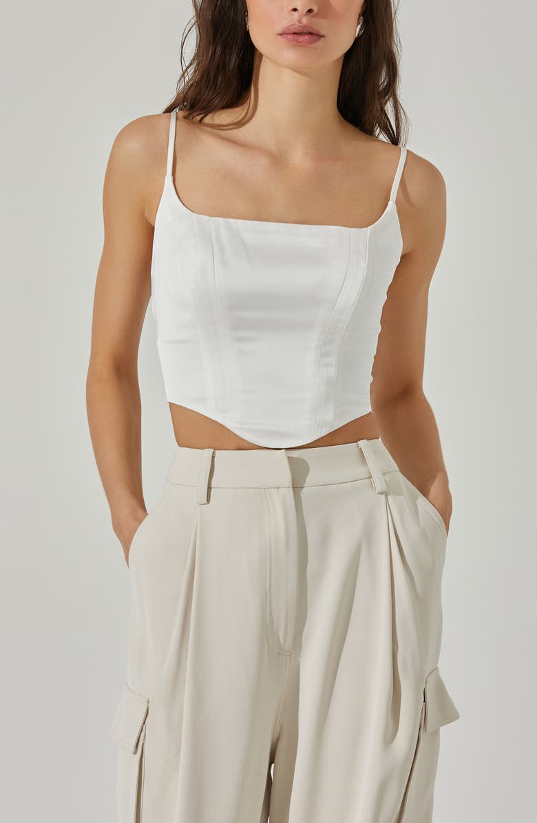 ASTR the Label Satin Corset Camisole, Alternate, color, White