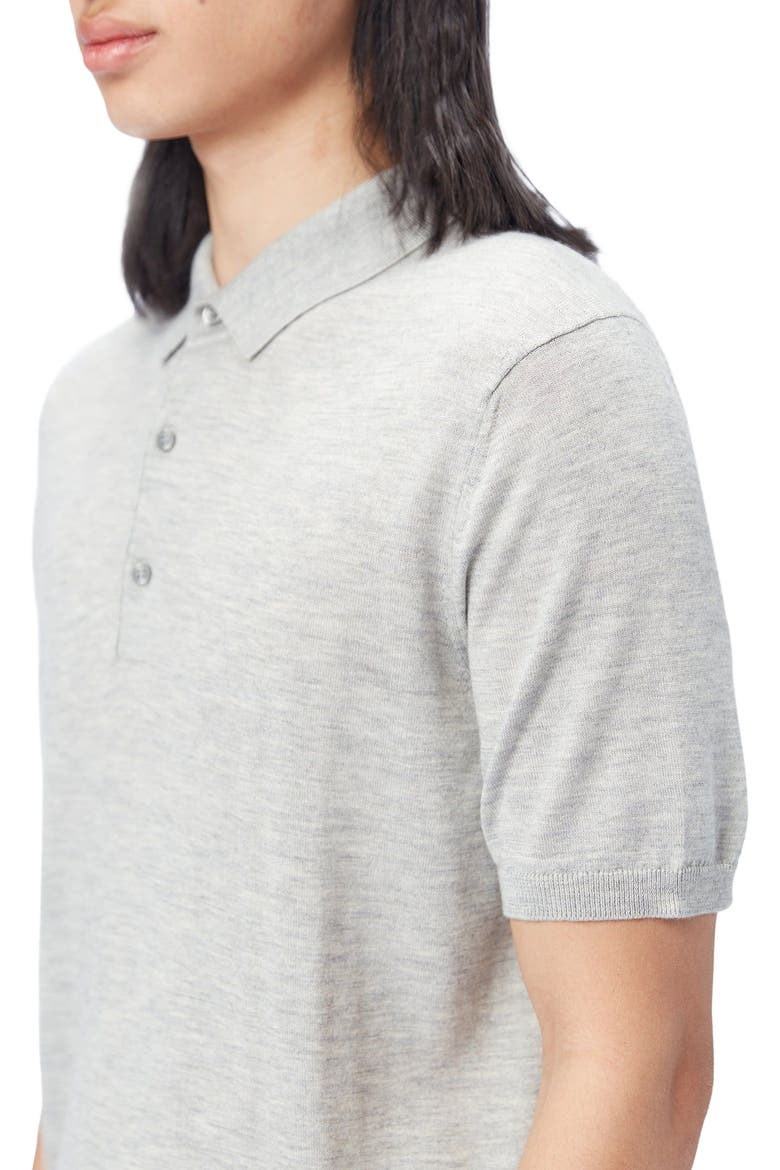 Cashmere Silk Polo Shirt, Alternate, color, vapor blue