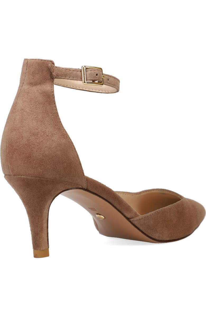Pelle Moda Kendal Ankle Strap Pointed Toe Kitten Heel Pump, Alternate, color, Taupe