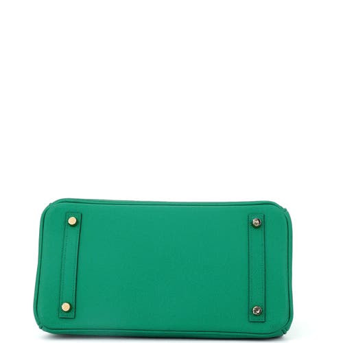 Pre-owned Hermes Hermes Birkin Handbag Green Epsom With Gold Hardware 30 In Green