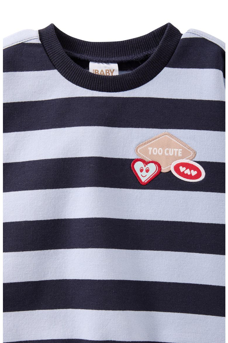 Riley Sweater, Alternate, color, Navy Ink Dawn Blue Too Cute