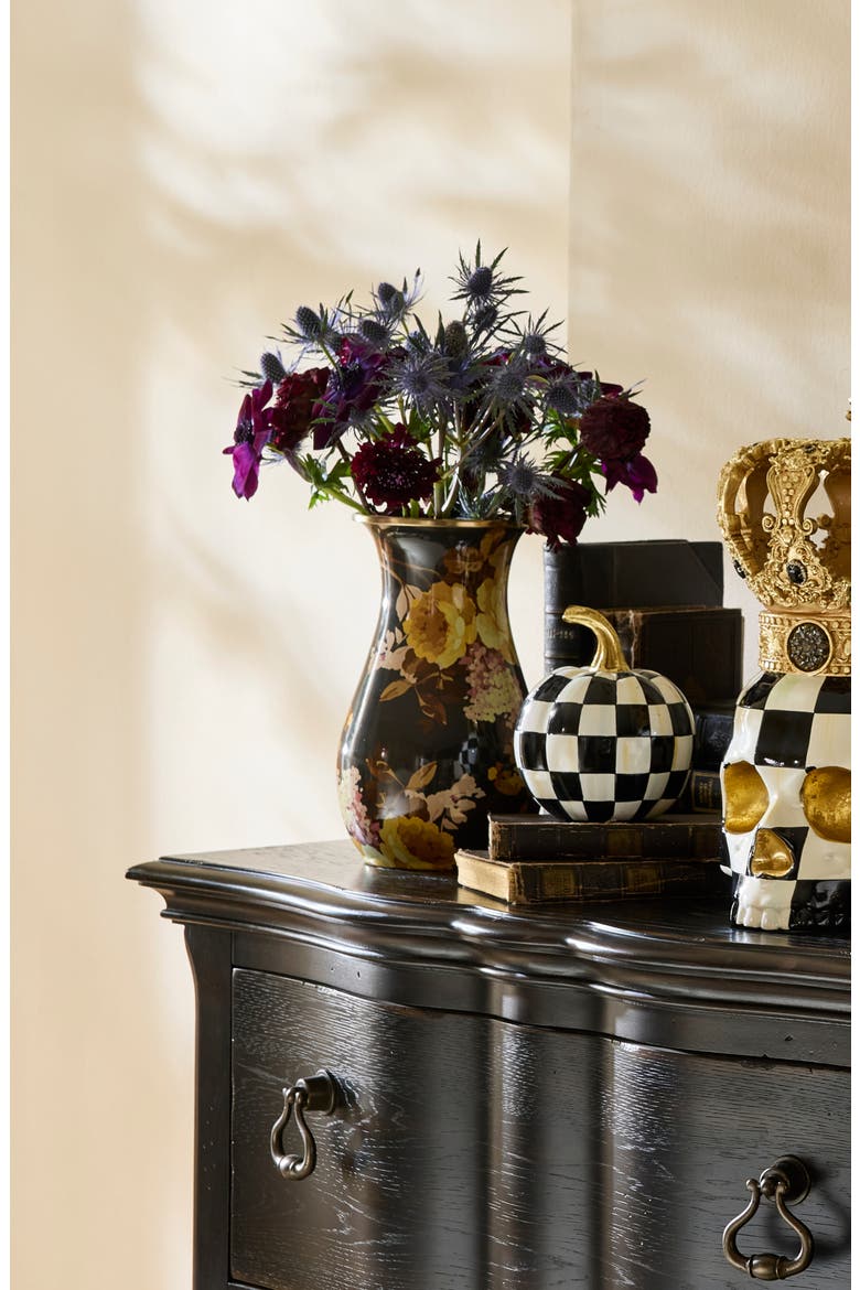 Wild Rose Tall Vase, Alternate, color, BROWN