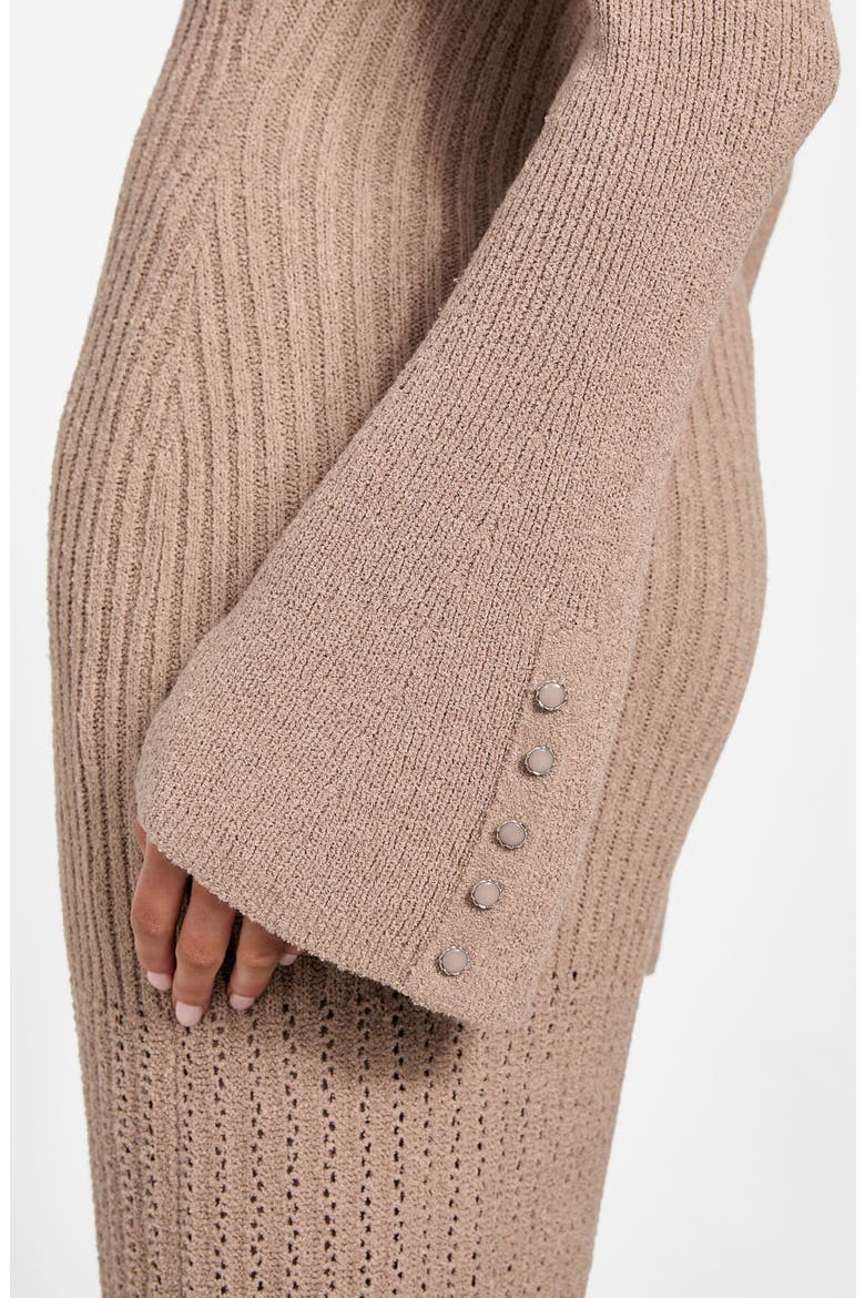 Shinju Bouclé Maxi Dress & Shrug Set, Alternate, color, BEIGE