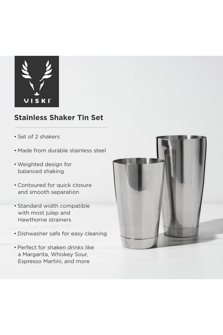 Harrison Boston Shaker Tin Set in Stainless Steel, Alternate, color, Silver
