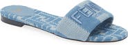 Fendi Signature Logo Slide Sandal