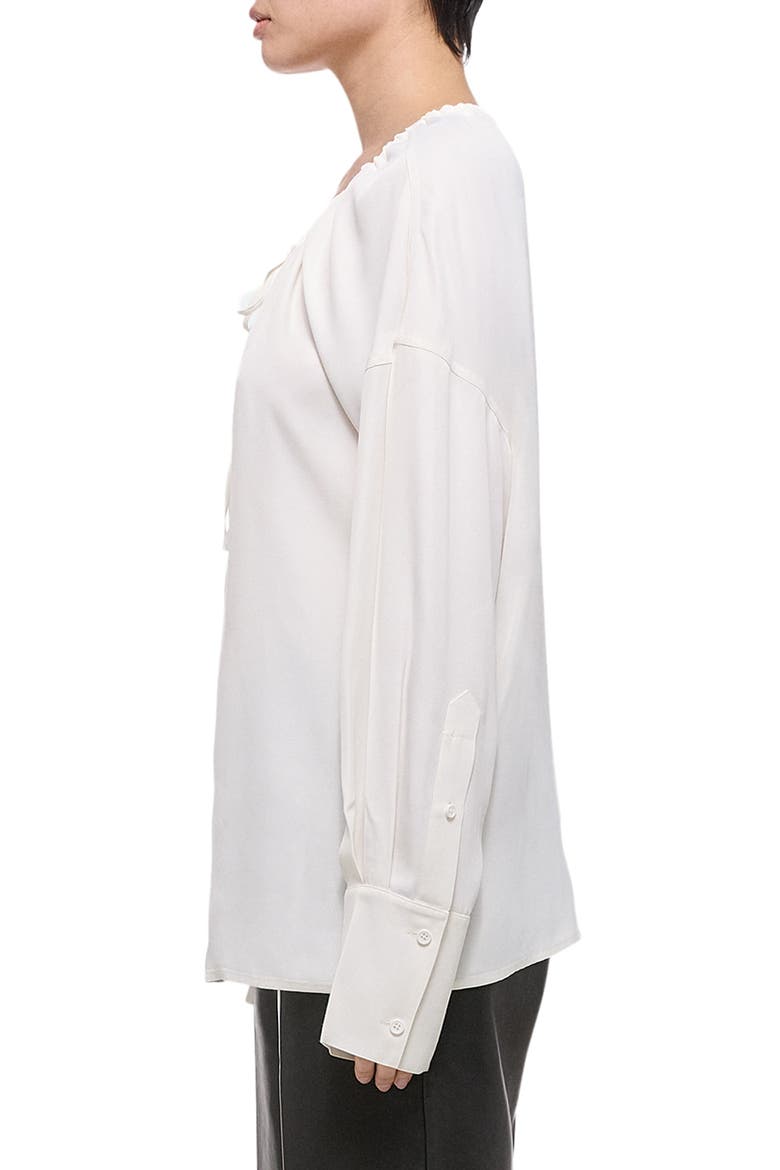Reversible Long Sleeve Drawstring Top, Alternate, color, IVORY