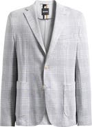 BOSS Hanry Slim Fit Plaid Knit Cotton Blend Sport Coat