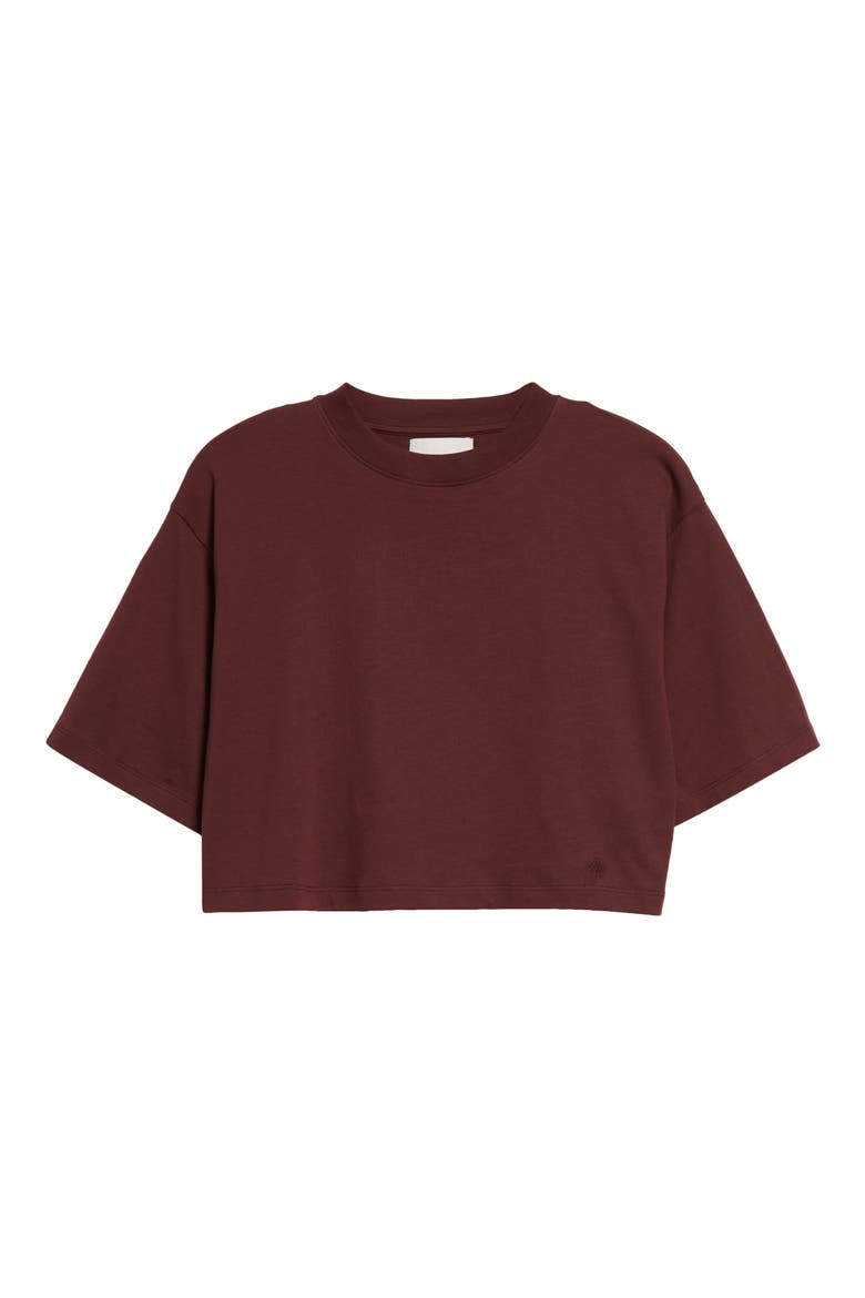 Gupo Crop Supima® Cotton T-Shirt, Alternate, color, MIDNIGHT BORDEAUX