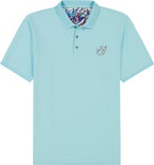 Robert Graham Monkey Business Embroidered Cotton Piqué Polo