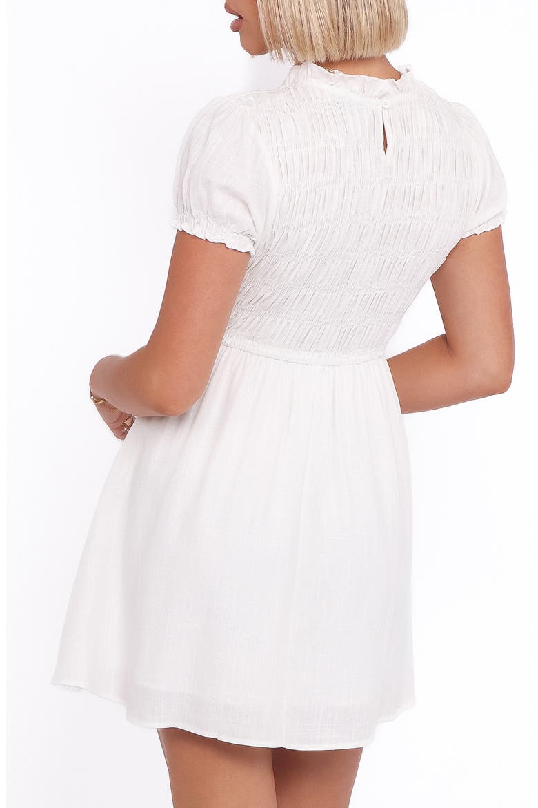Emari Puff Sleeve Minidress, Alternate, color, WHITE