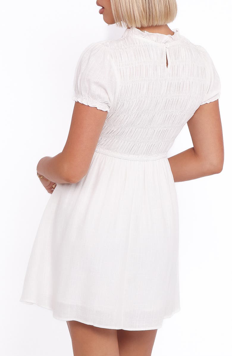 Petal & Pup Emari Puff Sleeve Minidress, Alternate, color, White