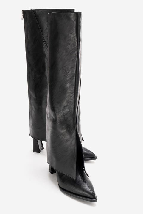 Aja Block Heel Convertible Knee High Boot