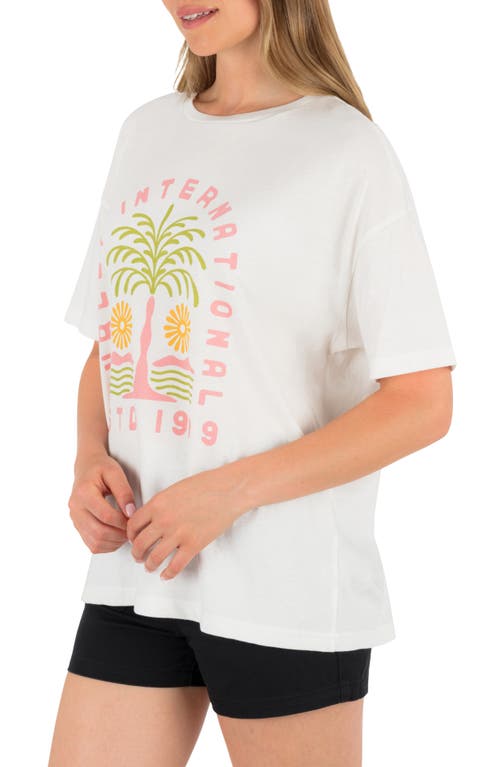 Hurley Unity Oversize Cotton Graphic Boyfriend T-shirt In White