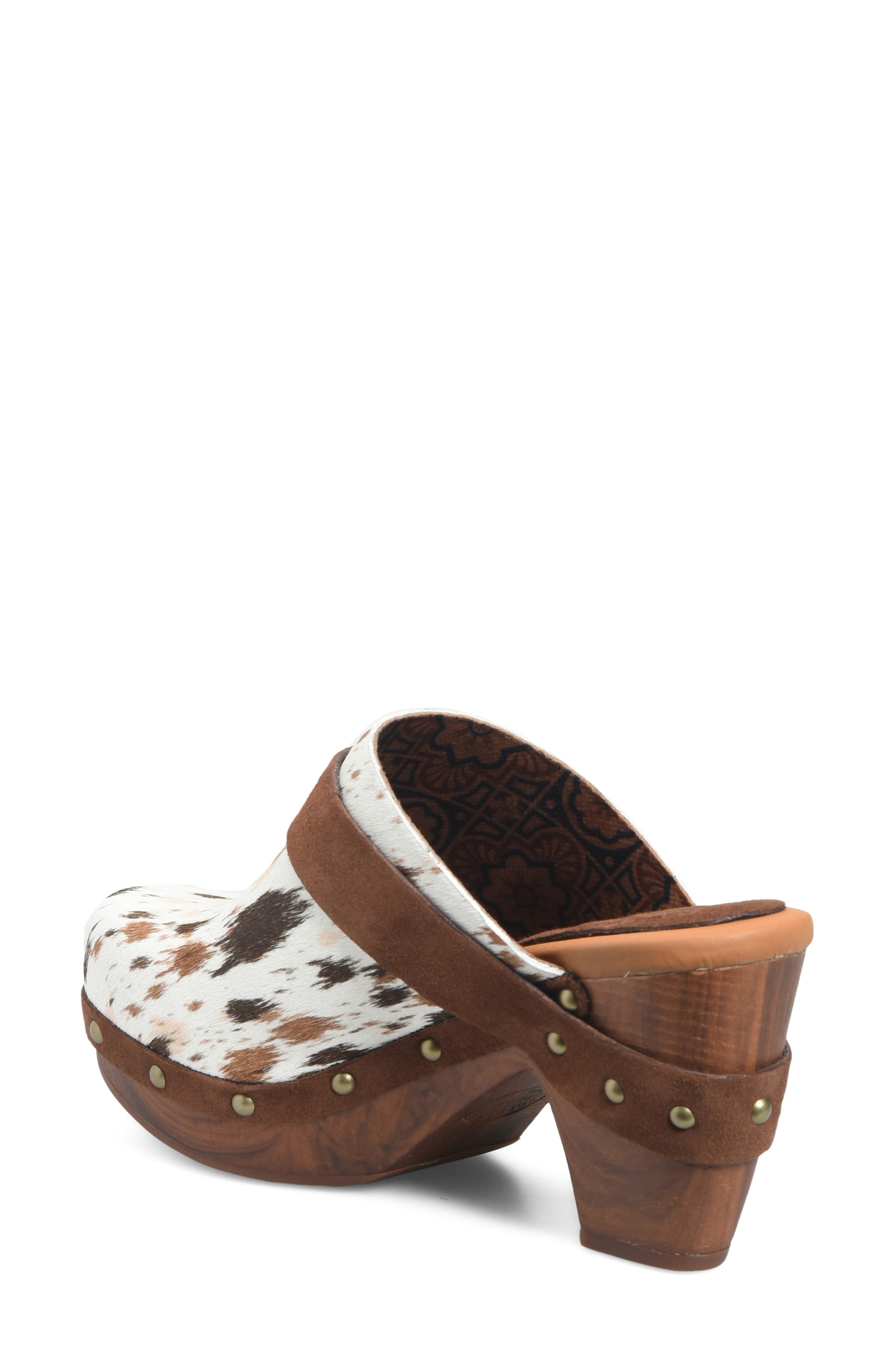 Gemini Leather Clog, Alternate, color, MULTI CALFHAIR