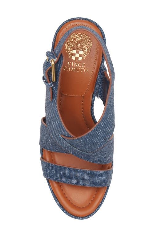 Vince Camuto Diliah Platform Wedge Sandal In Blue