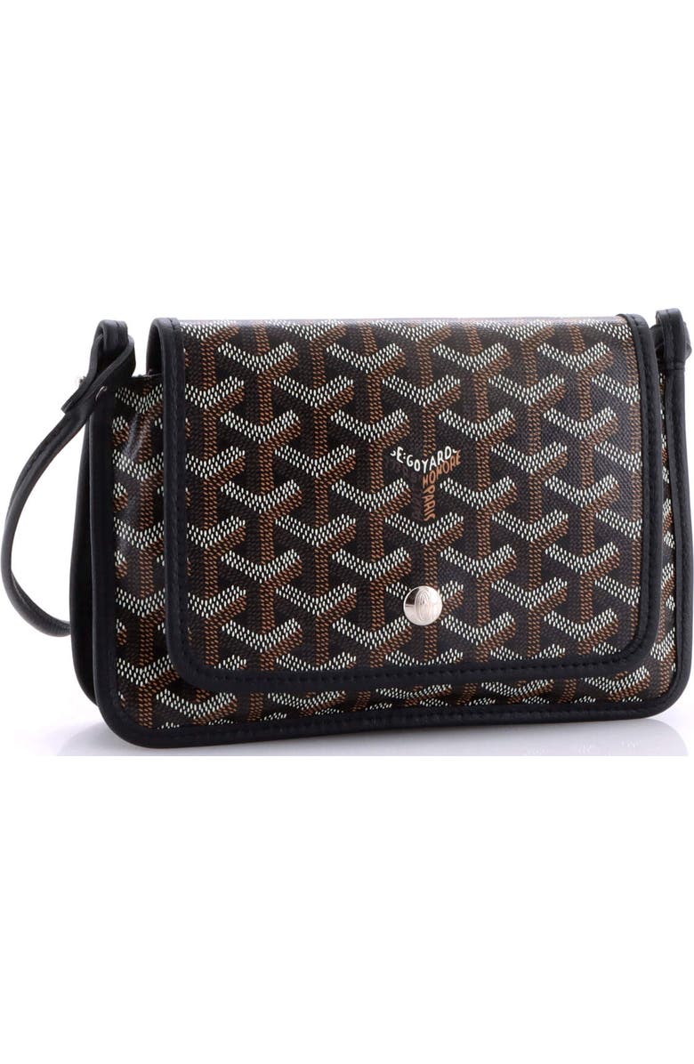 Pre-Owned Goyard Plumet Clutch Wallet Coated Canvas, Alternate, color, Black