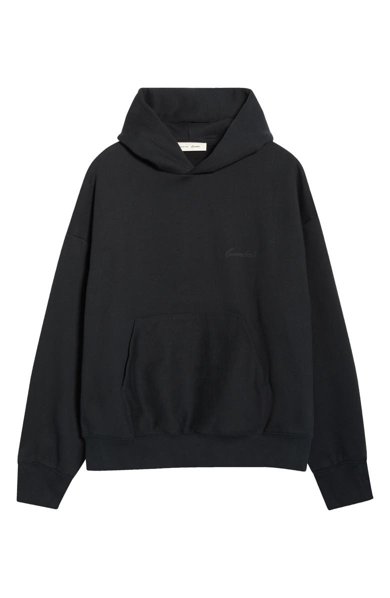 Fear of God Essentials Classic Cotton Blend Hoodie, Main, color, Vintage Black