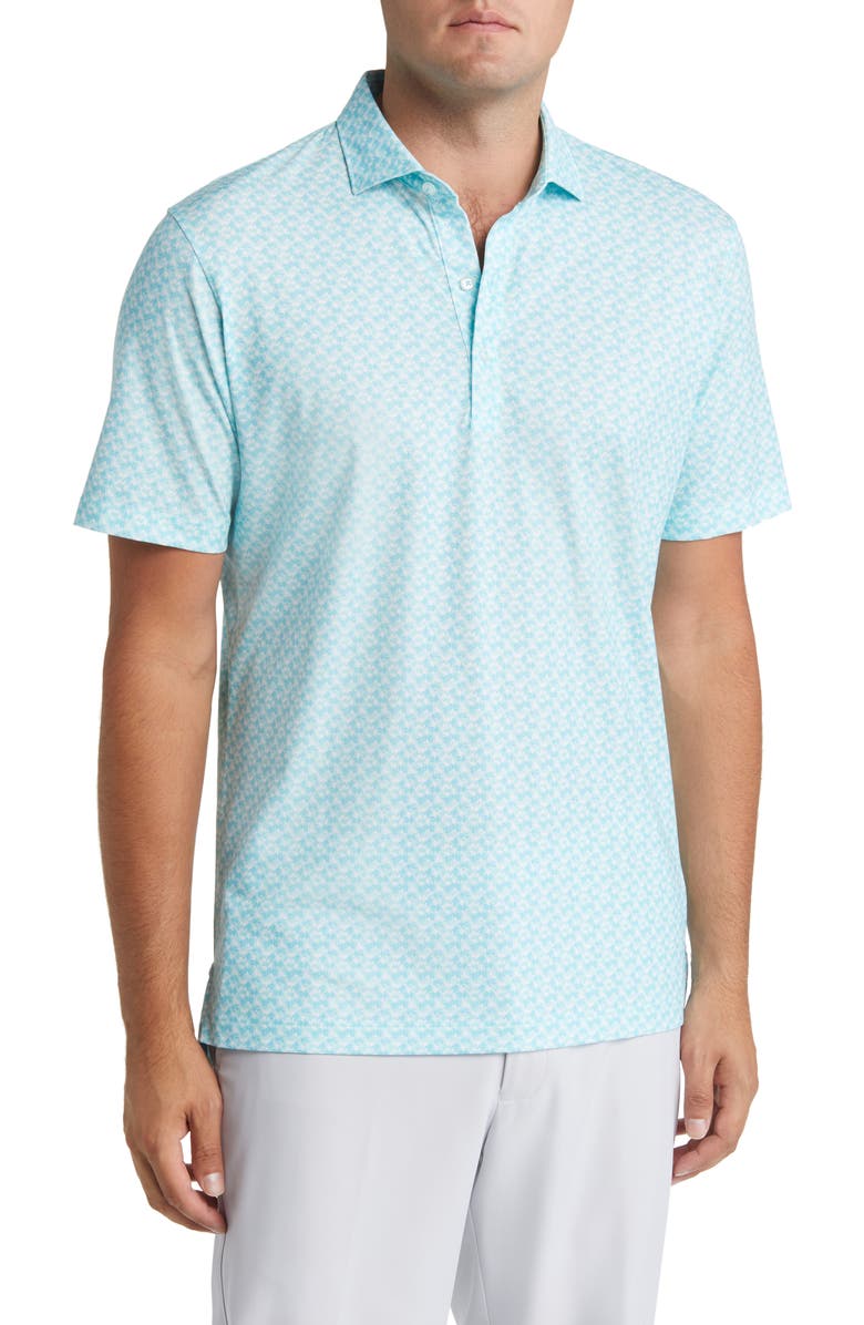 johnnie-O Tamar PREP-FORMANCE Leaf Print Golf Polo, Main, color, 