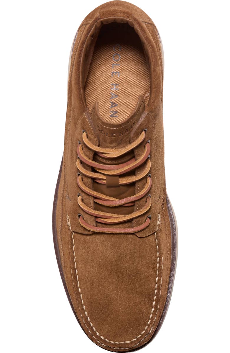 Cole Haan Muir Waterproof Moc Toe Boot, Alternate, color, Brown Suede/ Oat