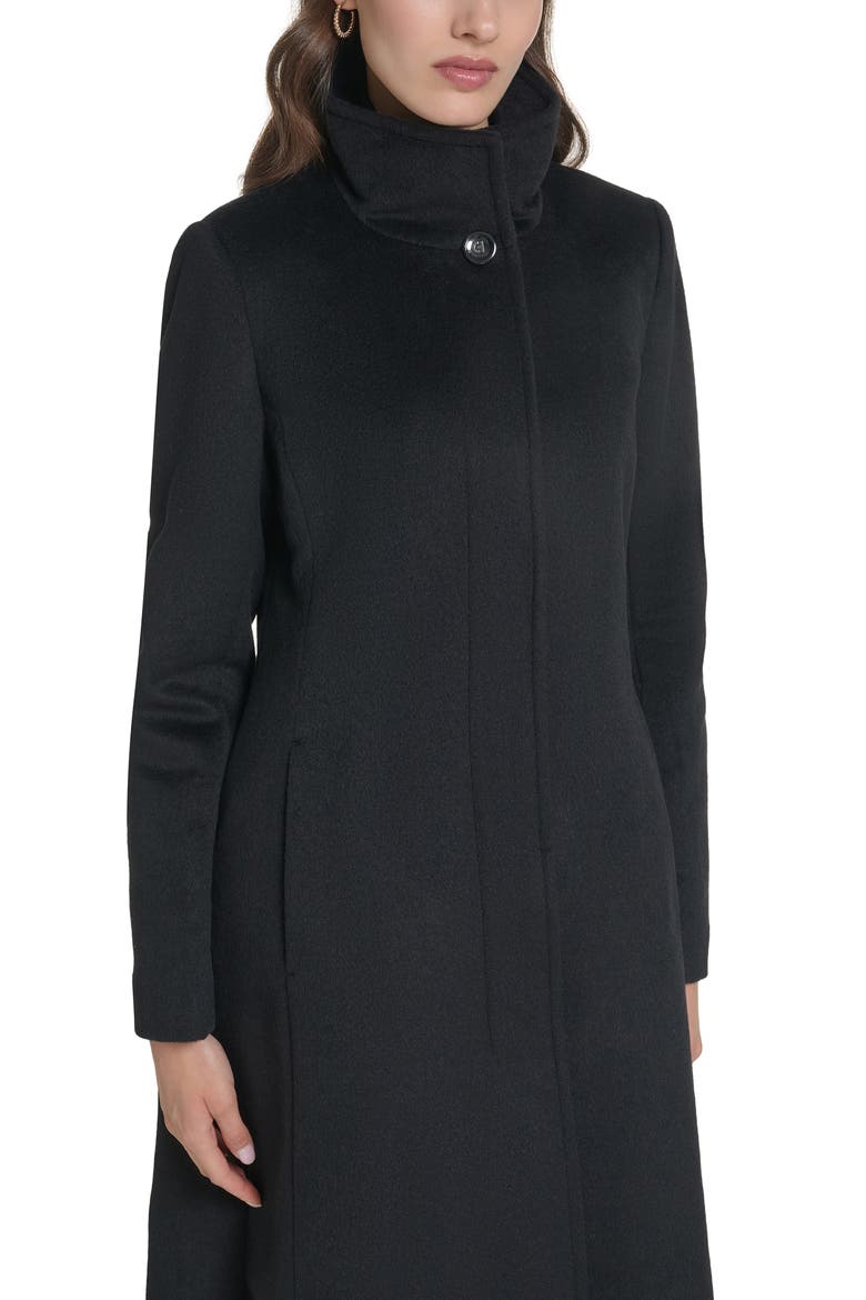 Cole Haan Stand Collar Wool Blend Coat (Women) | Nordstrom