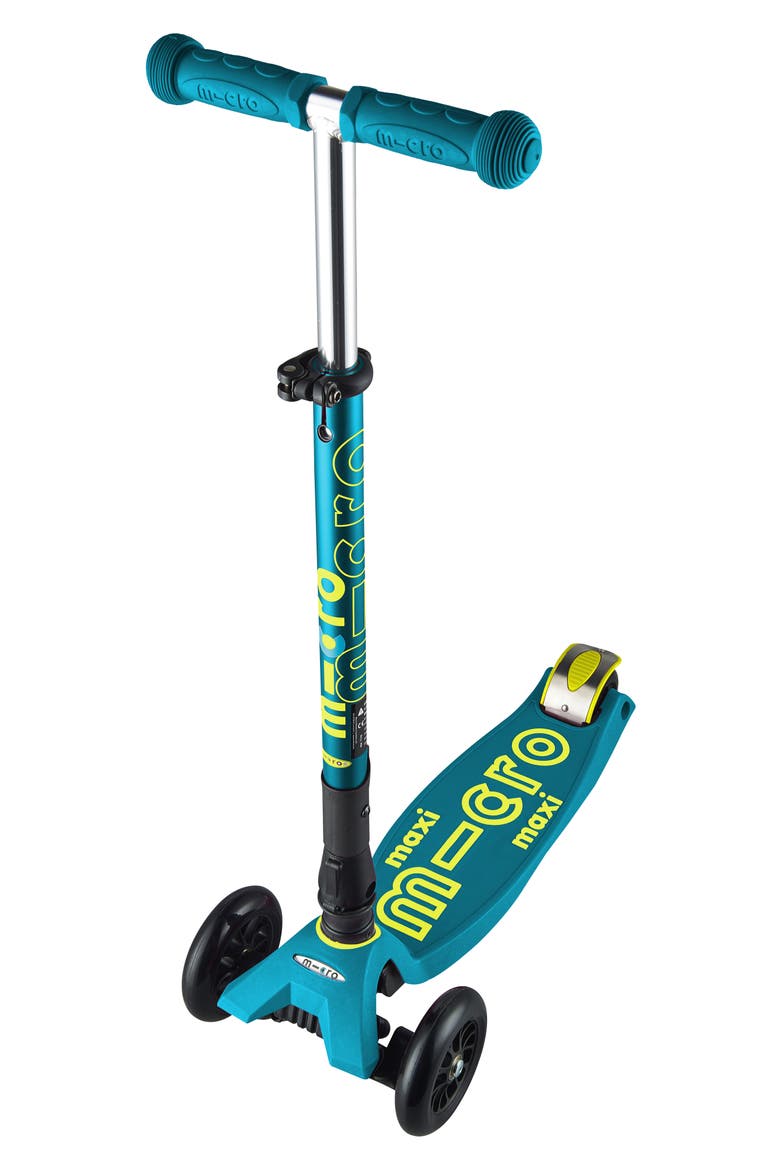 Maxi Deluxe Foldable Kick Scooter, Alternate, color, PETROL GREEN