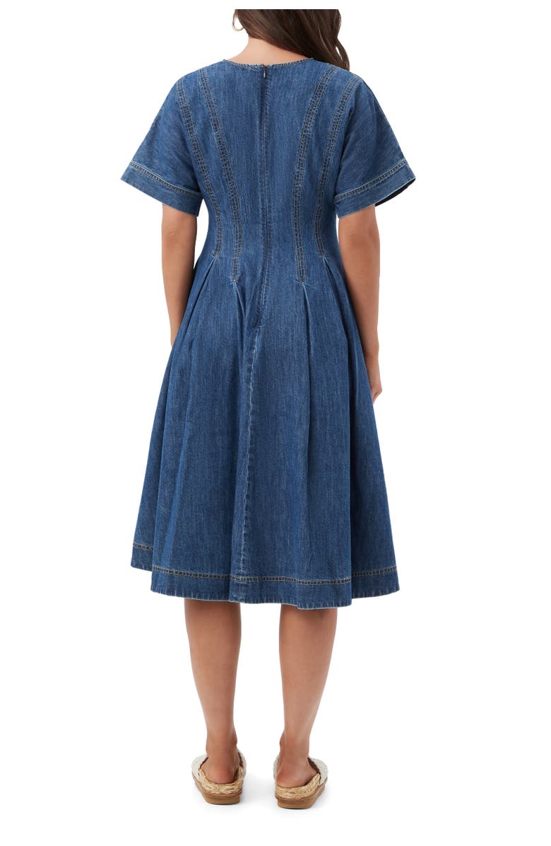 Trina Turk Ashe 2 Denim A-Line Midi Dress, Alternate, color, Indigo