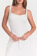 NikeSKIMS Matte Floral Square Neck Tank