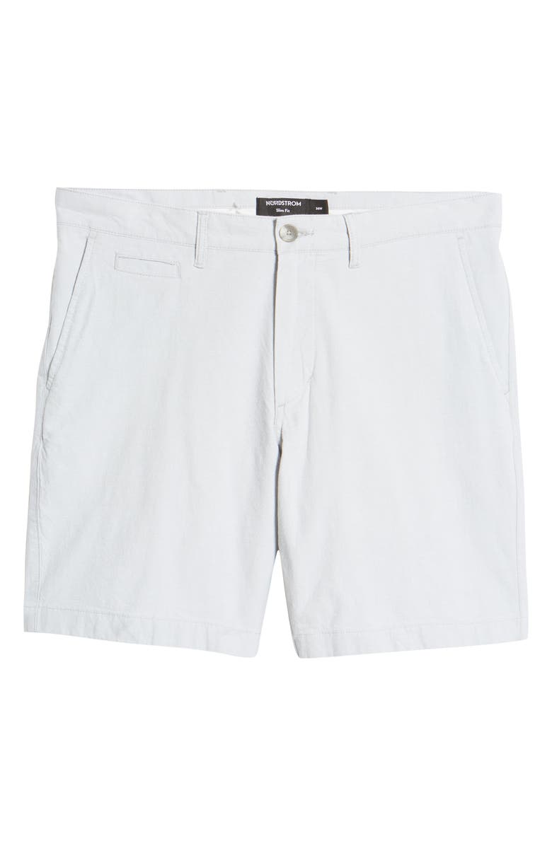 Nordstrom Cotton Stretch Chambray Shorts, Alternate, color,