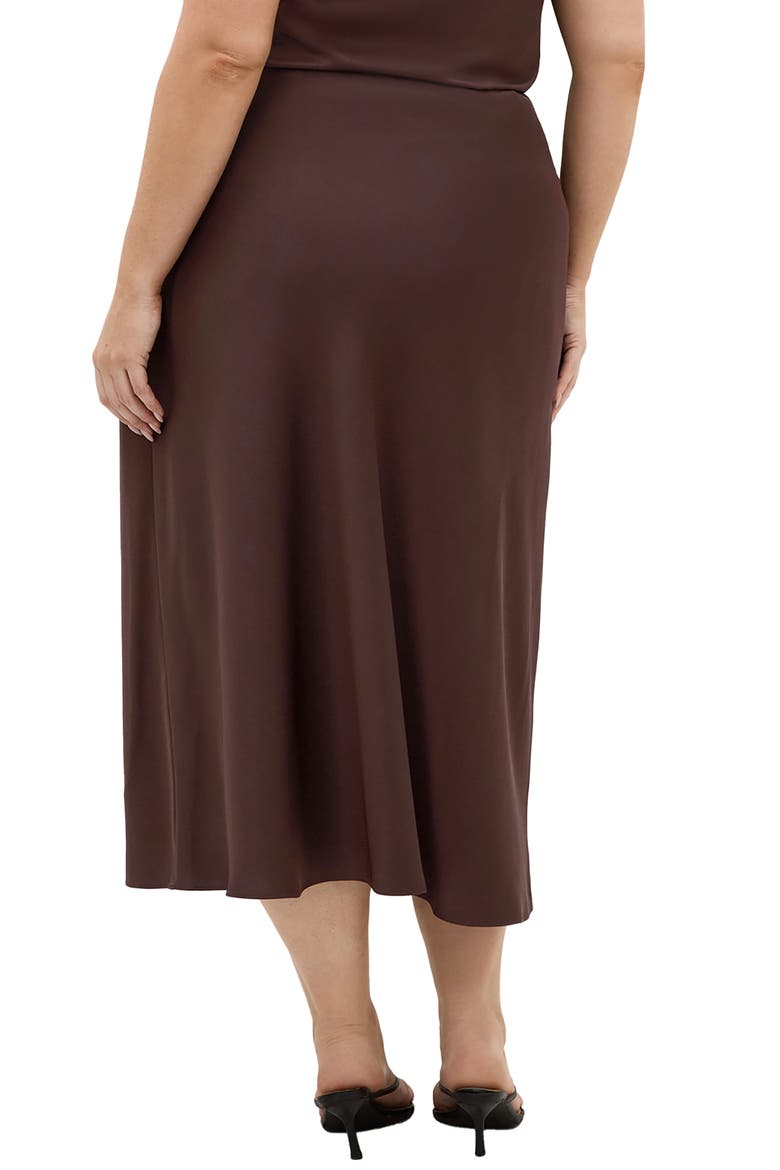 Miranda Satin Maxi Skirt, Alternate, color, TRUFFLE