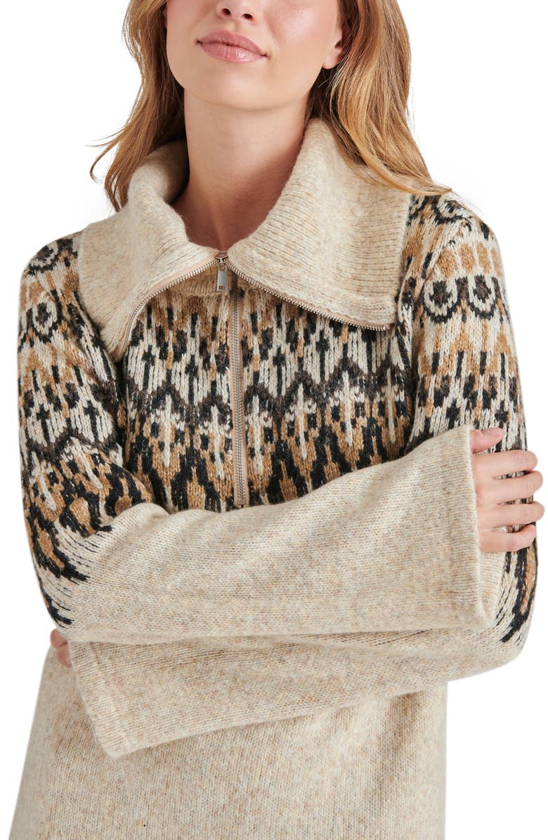 Steve Madden Essa Wide Sleeve Sweater Dress, Alternate, color, Black Multi