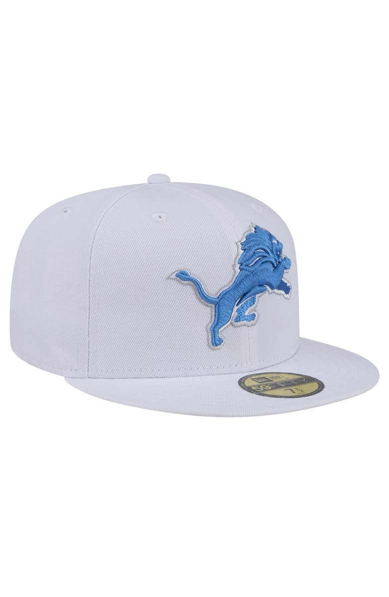 New Era Men's New Era  White Detroit Lions Omaha 59FIFTY Fitted Hat, Alternate, color, White