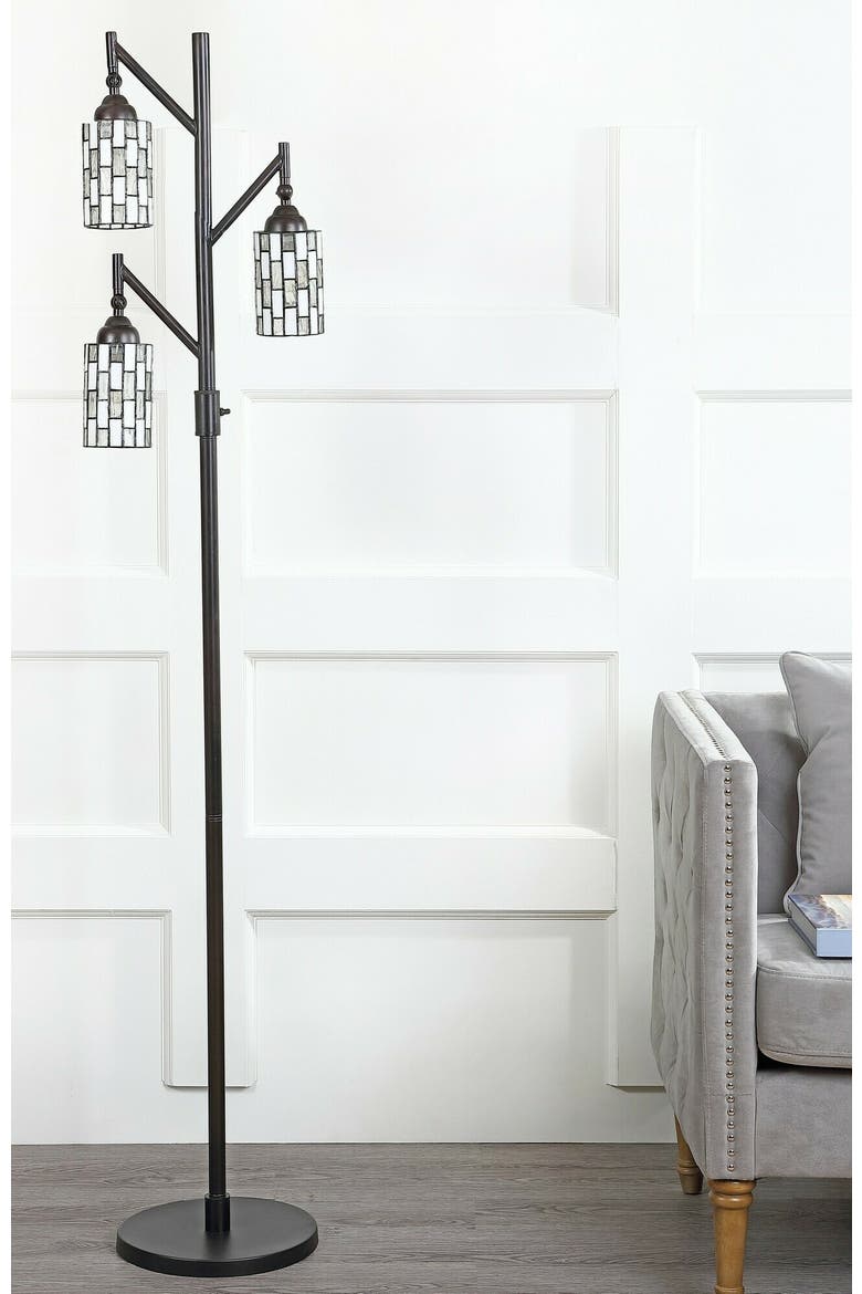 Lewis Tiffany-Style 71" Multi-Light LED Floor Lamp, Bronze, Alternate, color, Bronze