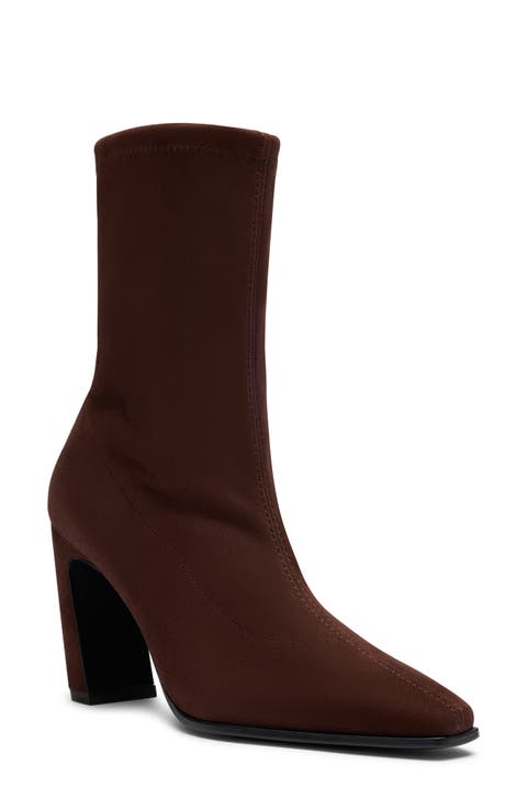 Stassi Stretch Leather Bootie