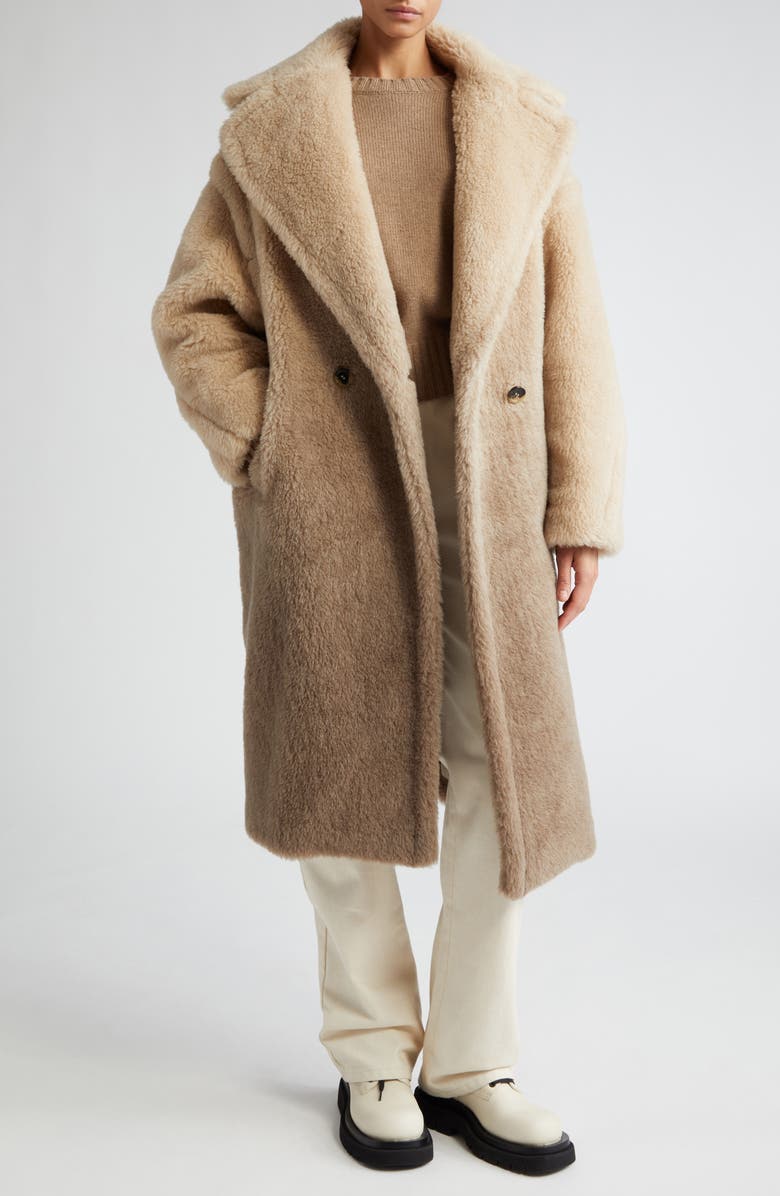 Max Mara Icon Ombré Teddy Bear Alpaca Blend Coat, Main, color, 