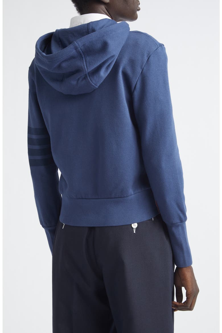 4-Bar French Terry Full Zip Hoodie, Alternate, color, NAVY