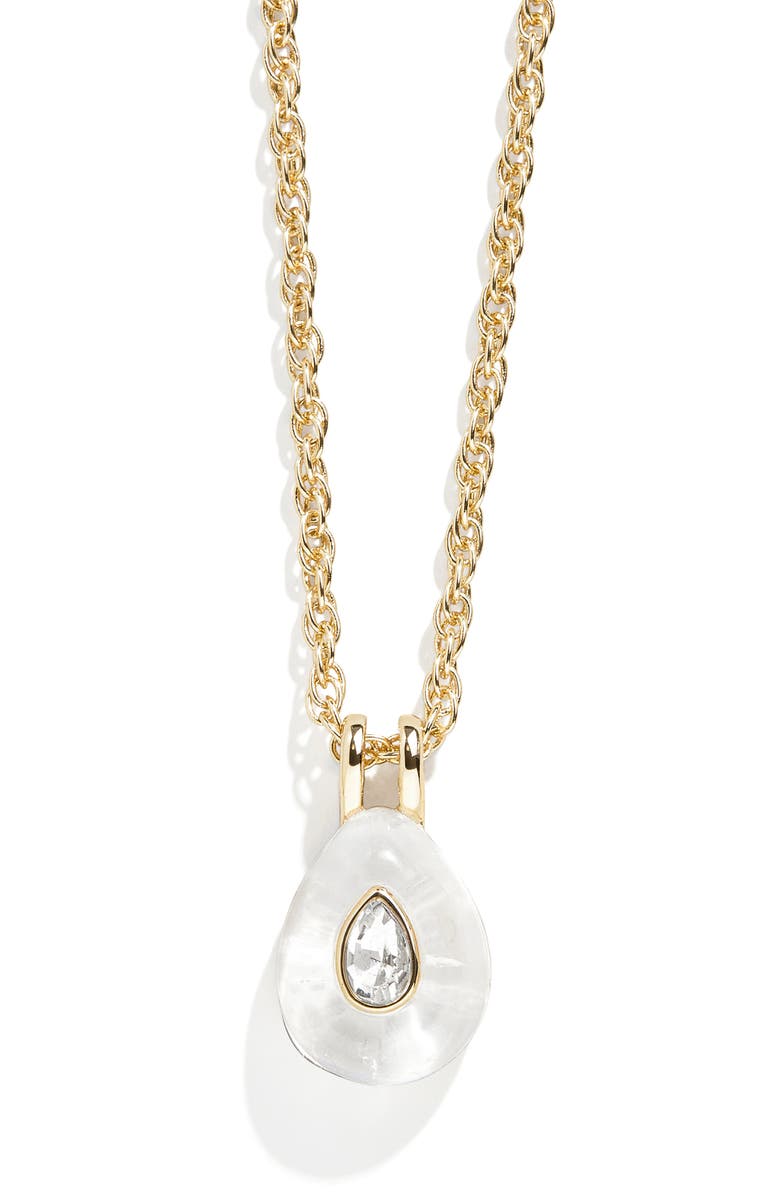 BaubleBar Birthstone Teardrop Pendant Necklace, Main, color, 
