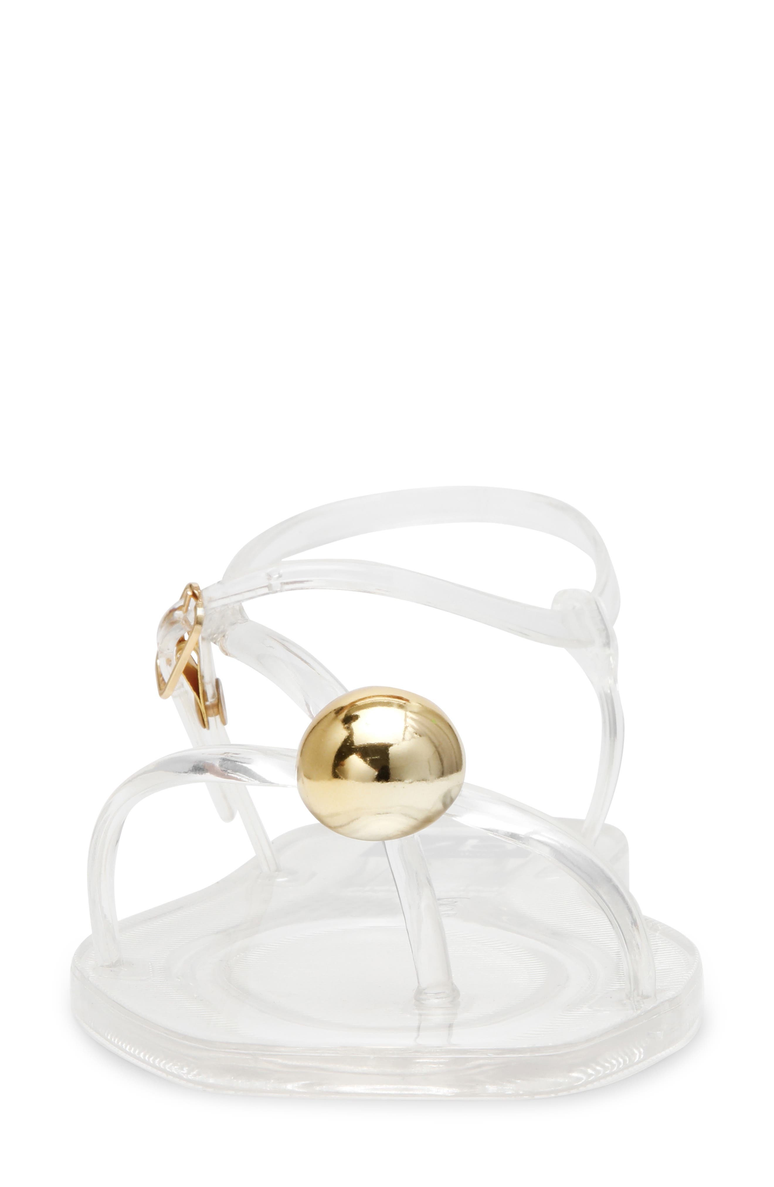 Jossie Flat Sandal, Alternate, color, CLEAR