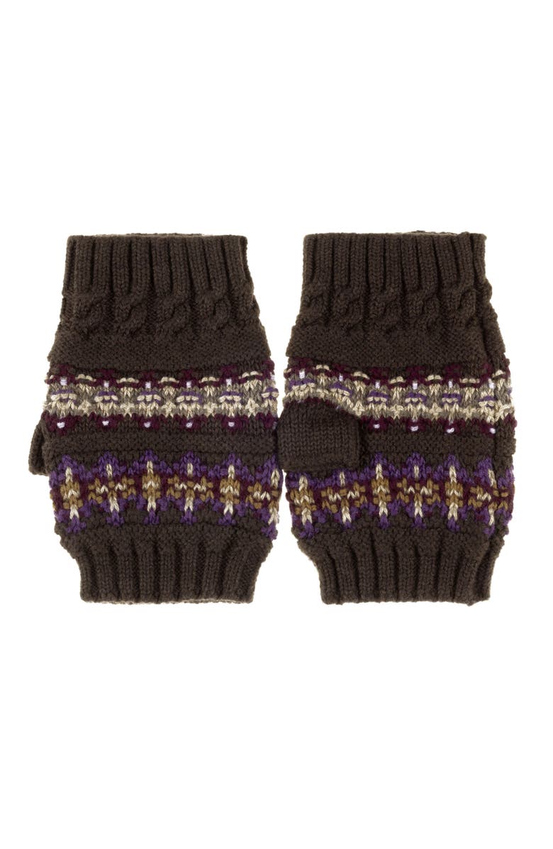 Faherty Fairisle Glove, Alternate, color, Brown