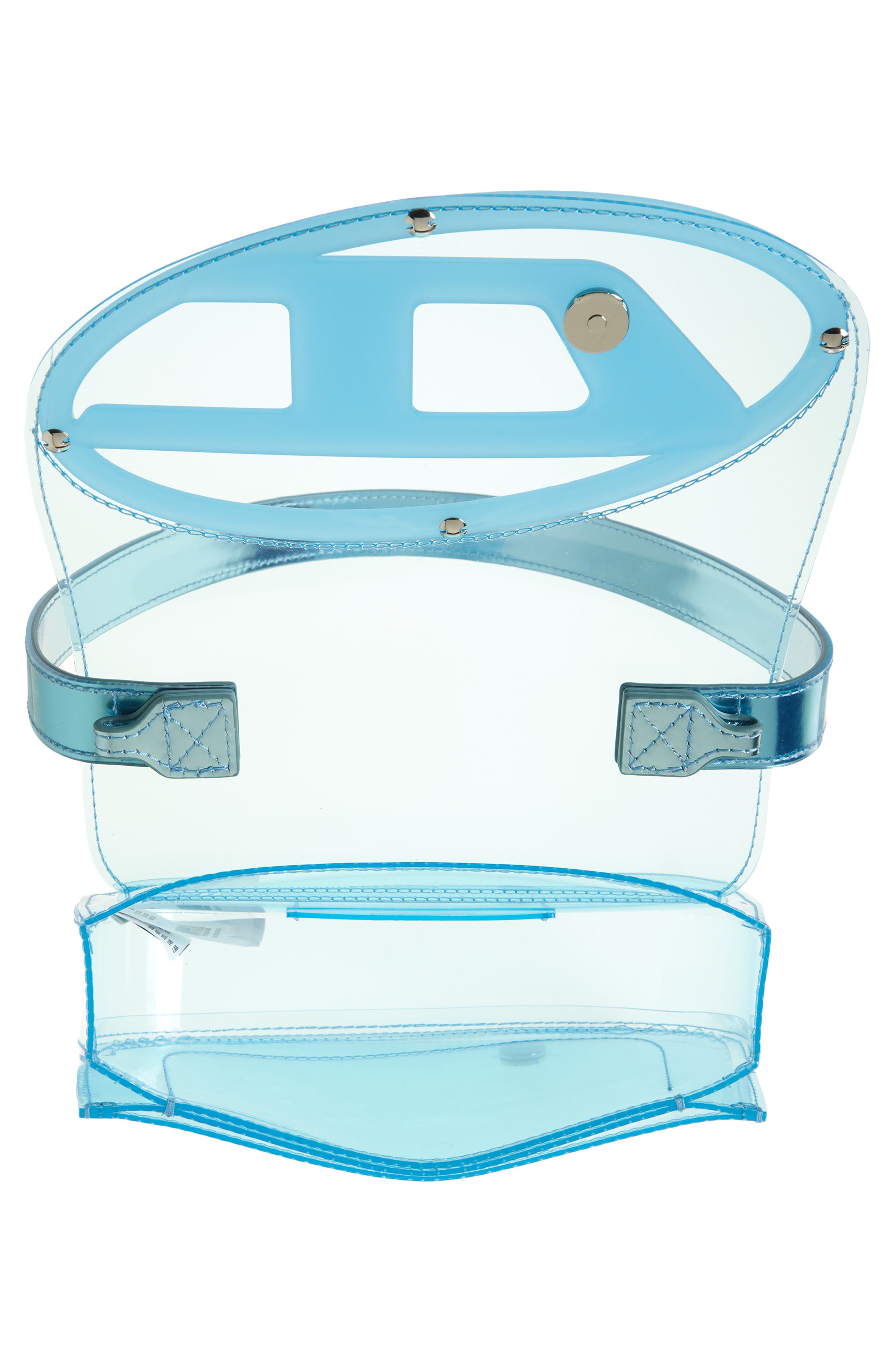 DIESEL<sup>®</sup> 1DR Logo Clear Shoulder Bag, Alternate, color, Blue