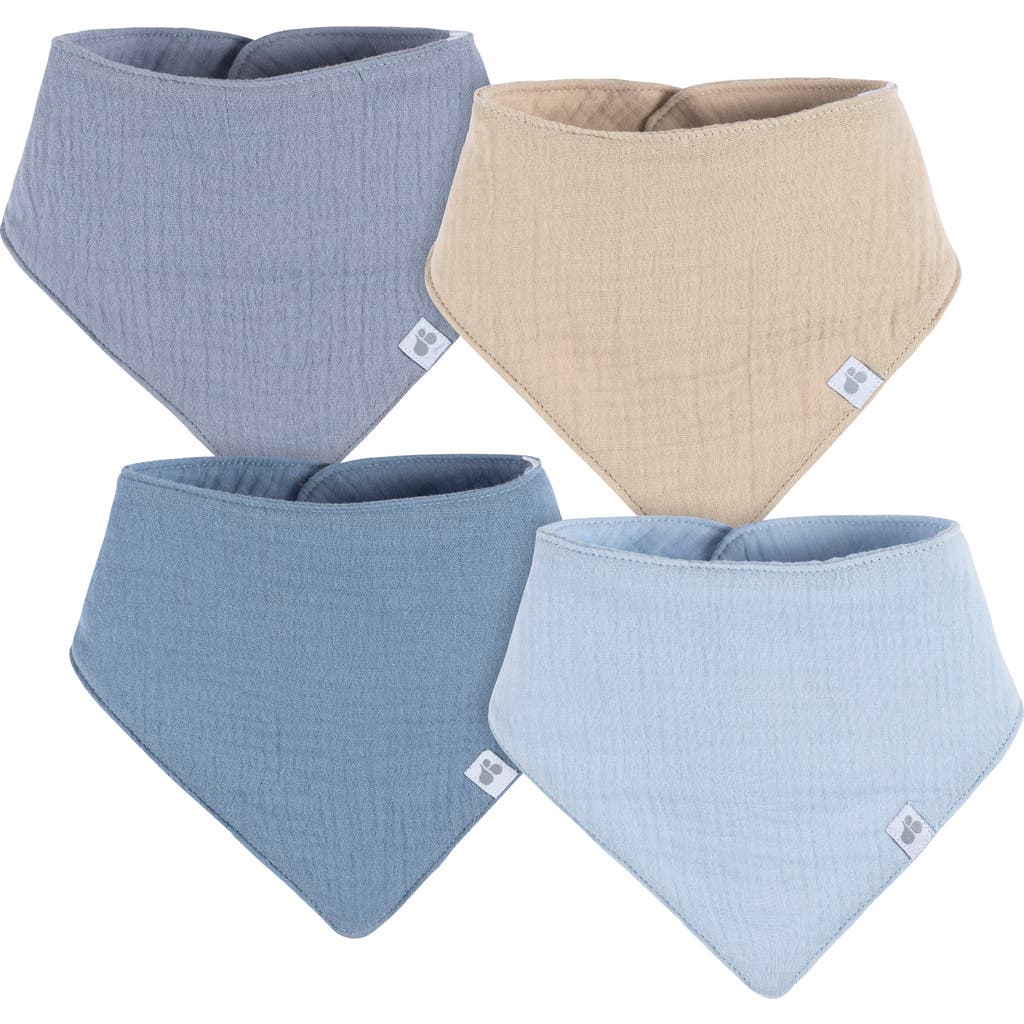 Just Born Muslin Bandana Bibs 4-Pack Blues  product