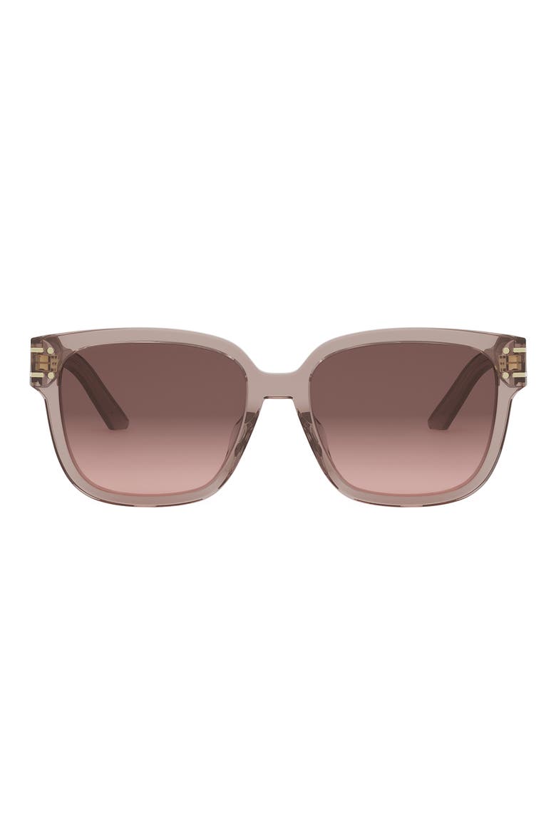 'DiorSignature S7F 58mm Square Sunglasses, Main, color, SHINY BEIGE / GRADIENT ROVIEX