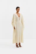 Malina Janna Knitted V-neck Maxi Kaftan