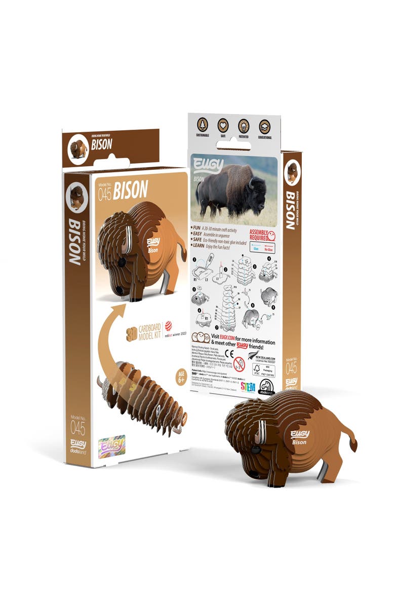 Eugy Puzzles Bison 3D Puzzle, Main, color, NO COLOR