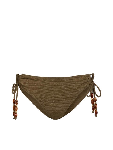 Taryn Beaded Side-Tie Lowrise Hipster Bikini Bottom