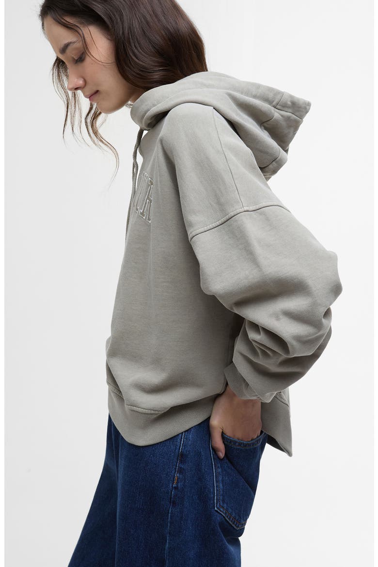 Katie Logo Embroidered Cotton Graphic Hoodie, Alternate, color, WASHED KHAKI
