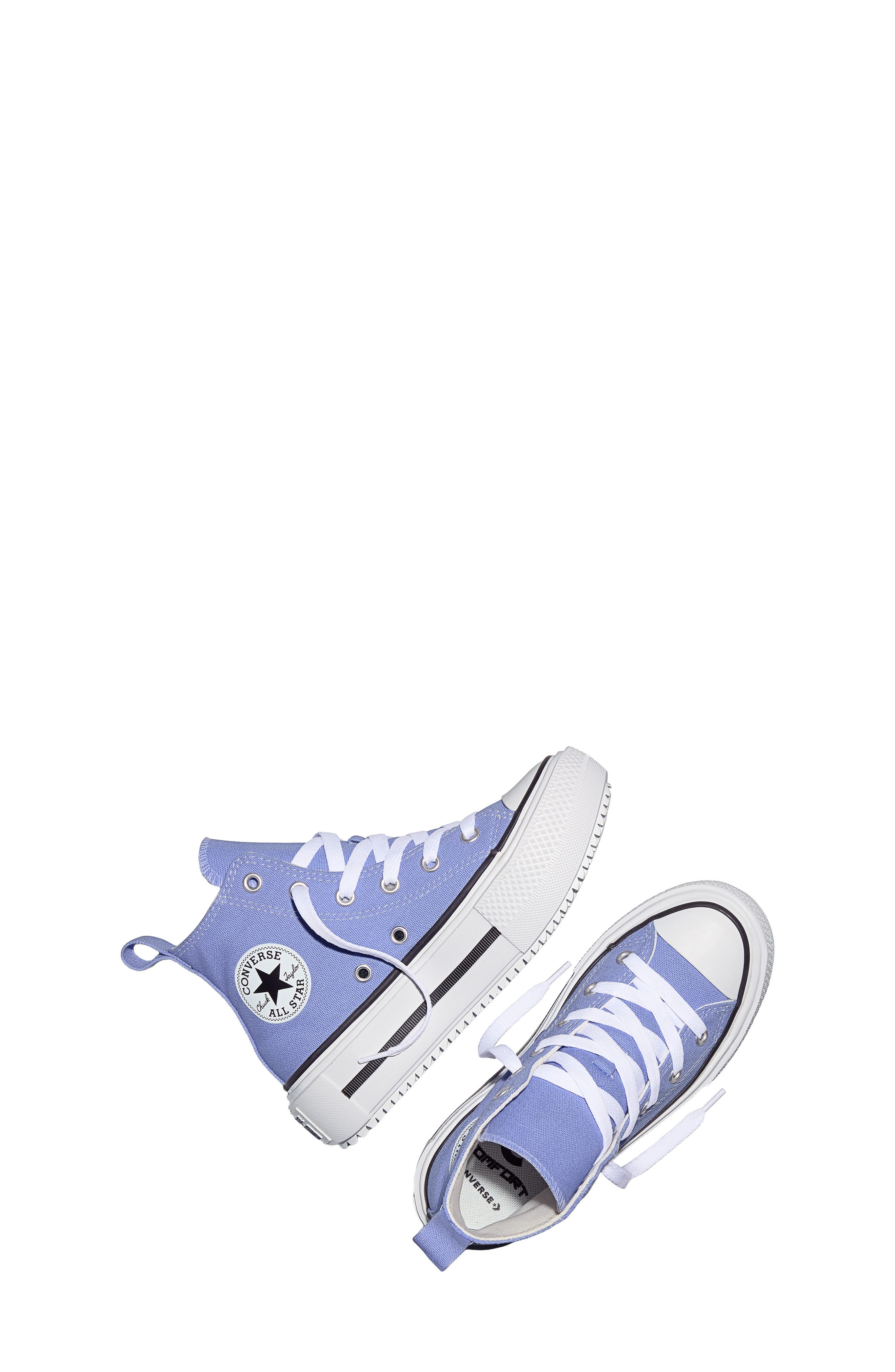 Converse Kids' All Star Lift High Top Platform Sneaker, Alternate, color, Very Peri/ White/ Egret