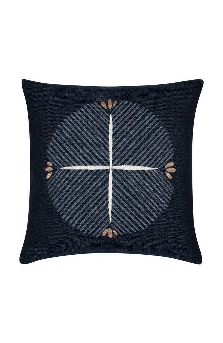 Elaine Smith Direction Indigo Indoor 
Outdoor Woven Accent Pillow, Main, color, Indigo