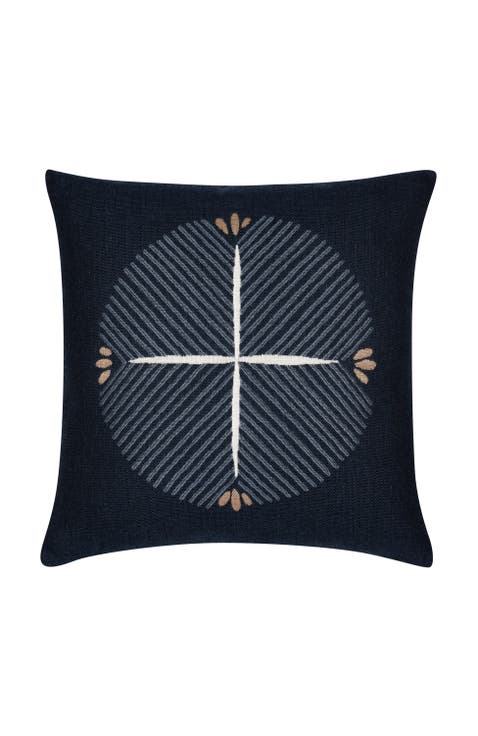 Direction Indigo Indoor & Outdoor Woven Accent Pillow